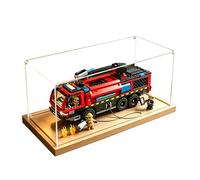 Acrylic Display Case for Lego 60499 Airport Fire Engine Building Set, Dustproof Transparent Box - Only Display Case, Display Box Compatible with Lego 60499 (3MM + Base B)