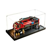Acrylic Display Case for Lego 60499 Airport Fire Engine Building Set, Dustproof Transparent Box - Only Display Case, Display Box Compatible with Lego 60499 (3MM + Base A)