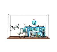 Acrylic Display Case for Lego 60502 Airport Terminal Building Set, Dustproof Transparent Box - Only Display Case, Display Box Compatible with Lego 60502 (2MM Base B)