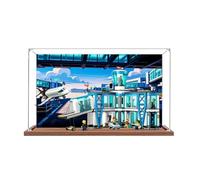Acrylic Display Case for Lego 60502 Airport Terminal Building Set, Dustproof Transparent Box - Only Display Case, Display Box Compatible with Lego 60502 (Back Spray Base B)