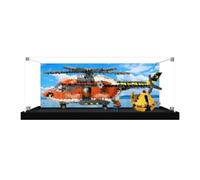 Acrylic Display Case for Lego 60503 Red Rescue Aircraft set (Back Spray)