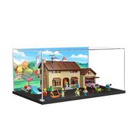 Acrylic Display Case for Lego 71006 The Simpsons' House Building Set, Transparent Display Case, Dustproof, Compatible with Lego 71006 (Display Case Only) (Display Case Only) (Background Construction A