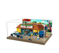 Acrylic Display Case for Lego 71016 The Simpsons Model, 3mm Dustproof Display Box, Display Case Compatible with Lego 71016 (Model Not Included) (Background Build B)