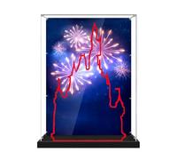 Acrylic Display Case for Lego 71040 Castle Building Set, Dustproof Transparent Box - Only Display Case, Display Box Compatible with Lego 71040 (Back Spray B)