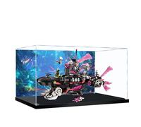 Acrylic Display Case for Lego 71500 Dream City Hunter Nightmare Shark Submarine Building Set, Dustproof Transparent Box - Only Display Case, Display Box Compatible with Lego 715006 (Back spray 3MM)
