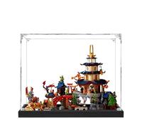 Acrylic Display Case for Lego 71814 Arena Tournament Temple City Model, 3mm Dustproof Display Box, Display Case Compatible with Lego 71841 (Model Not Included) (Black Base 3MM)