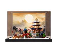 Acrylic Display case for Lego 71814 Temple City - dustproof with uv Protection,Custom Fit for Lego 71814 Model - Collector's Edition (Model not Included) (Style 2)