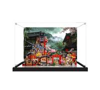 Acrylic Display Case for Lego 71861 First Generation Ninja Village Building Set, Dustproof Transparent Box - Only Display Case, Display Box Compatible with Lego 71861 (Back Spray + 3MM)