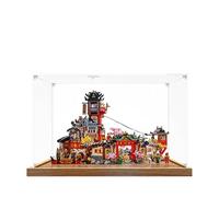 Acrylic Display Case for Lego 71861 The Old Town Building Set, Clear Display Box, Dust-Proof Display Case Compatible with Lego 71861(Model Not Included) (Wood Base 2MM)