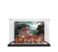 Acrylic Display Case for Lego 71861 The Old Town Building Set, Clear Display Box, Dust-Proof Display Case Compatible with Lego 71861(Model Not Included) (Background+Mirror 3MM)