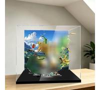 Acrylic Display Case for Lego 71872 Dragon Model, 3mm Dustproof Display Box, Display Case Compatible with Lego 71872 (Model Not Included) (Background B)