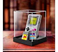 Acrylic Display Case for Lego 72046 Game Boy Handheld Console, Dustproof Box, Storage Box, Transparent Box, Display Box Compatible with 72046 (Box Only) (Black Version)