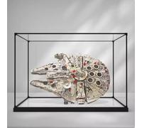 Acrylic Display Case For Lego 75192 Millennium Falcon Model, Dustproof Transparent Acrylic Display Case, Storage Box (Model Not Included) (White base)