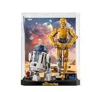 Acrylic Display Case for Lego 75398+75379 Star Wars C-3PO/R2-D2, Dustproof Box, Clear Box, Display Box Compatible with Lego 75398 75379 (Case Only, No Model(One