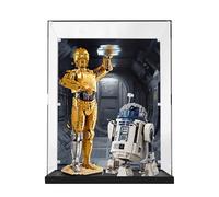 Acrylic Display Case for Lego 75398+75379 Star Wars C-3PO/R2-D2, Dustproof, Transparent, Display Box Compatible with Lego 75398 75379 (Only Case, No Model)