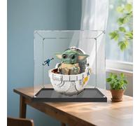 Acrylic Display Case for Lego 75403 Gro*gu with Hover Pram, Dust-Proof Storage and Organisation, Display Case for Lego Display Case, Size:25X25X28 cm (Display Case) (2mm)