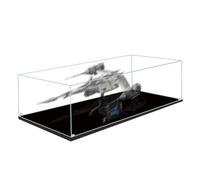 Acrylic Display Case for Lego 75442 Interstellar Fighter Building Set, Dustproof Transparent Box - Only Display Case, Display Box Compatible with Lego 75442 (3MM + Black Base)
