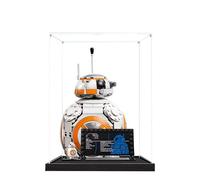 Acrylic Display Case for Lego 75452 BB-8 Astromech Droid Model, 3mm Dustproof Display Box, Display Case Compatible with Lego 75452(Model Not Included) (Black Base 3MM)