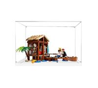 Acrylic Display case for Lego 75636 Windmill Village Lodge - dustproof with uv Protection,Custom Fit for Lego 75636 Model - Collector's Edition(Model not Included) (White Base + 3mm)