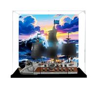 Acrylic Display Case for Lego 75646 Navy warship Building Set, Clear Display Box, Dust-proof Display Case Compatible with Lego 75646(Model Not Included) (Background B)