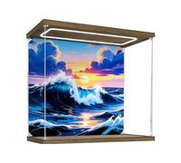 Acrylic Display Case for Lego 75646 Navy warship Building Set, Clear Display Box, Dust-proof Display Case Compatible with Lego 75646(Model Not Included) (Background C)