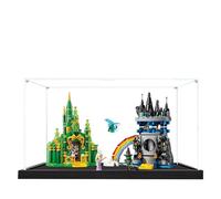 Acrylic Display Case for Lego 75689 Emerald City and Garmok Castle Model, 3mm Dustproof Display Box, Display Case Compatible with Lego 75689 (Model Not Included) (Black Base 2MM)