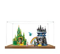 Acrylic Display Case for Lego 75689 Emerald City and Garmok Castle Model, 3mm Dustproof Display Box, Display Case Compatible with Lego 75689 (Model Not Included) (Wooden Base 3MM)