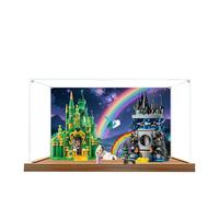 Acrylic Display Case for Lego 75689 Emerald City and Garmok Castle Model, 3mm Dustproof Display Box, Display Case Compatible with Lego 75689 (Model Not Included) (Background Wooden Base)