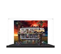 Acrylic Display Case for Lego 75810 Stranger Things: The Upside Down Model, 3mm Dustproof Display Box, Display Case Compatible with Lego 75810(Model Not Included) (Background Black Base B)