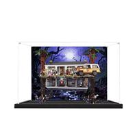 Acrylic Display Case for Lego 75810 Stranger Things: The Upside Down Model, 3mm Dustproof Display Box, Display Case Compatible with Lego 75810(Model Not Included) (Background Black Base A)