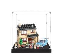 Acrylic Display Case for Lego 75968 4 Privet Drive Model, 3mm Dustproof Display Box, Display Case Compatible with Lego 75968 (Model Not Included) (Black Base 2MM)