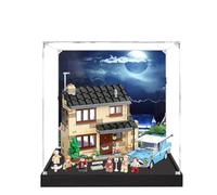 Acrylic Display Case for Lego 75968 4 Privet Drive Model, 3mm Dustproof Display Box, Display Case Compatible with Lego 75968 (Model Not Included) (Background Black Base A)