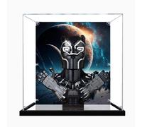 Acrylic Display Case for Lego 76215 Black Panther Bust Model, Dustproof Transparent Display Case, Model Collection Display Case (Model not Included)
