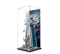Acrylic Display Case for Lego 76269 Avengers Tower Model, 3mm Dustproof Display Box, Display Case Compatible with Lego 76269 (Model Not Included) (Background 3MM)
