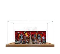 Acrylic Display Case for Lego 76271 Animated Gotham City Model, 3mm Dustproof Display Box, Display Case Compatible with Lego 76271 (Model Not Included) (Transparent 2MM Wooden Base)