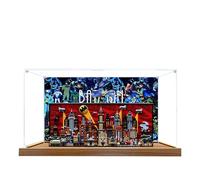 Acrylic Display Case for Lego 76271 Animated Gotham City Model, 3mm Dustproof Display Box, Display Case Compatible with Lego 76271 (Model Not Included) (Background Wooden Base A)