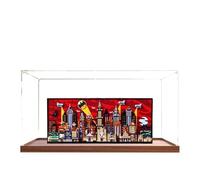 Acrylic Display Case for Lego 76271 Animated Version Gotham City Building Set, Clear Display Box, Dustproof Display Case Compatible with Lego 76271(Display Box Only) (Wood Base 3MM)