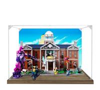 Acrylic Display Case for Lego 76294 X-Men X-Mansion Building Set,Clear Display Case, Dust-Proof Display Case Compatible with Lego 76294(Only Display Case) (Wooden Base)