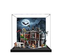 Acrylic Display Case for Lego 76300 Arkham Asylum Model, 3mm Dustproof Display Box, Display Case Compatible with Lego 76300 (Model Not Included) (Background 3MM)