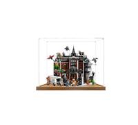 Acrylic Display case for Lego 76300 Madhouse, 3mm Display Box, Clear Dustproof Storage Box, Showcase for Collectibles, No Model (Wood color)