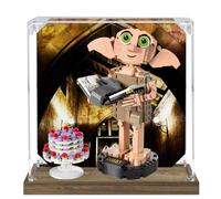 Acrylic Display Case for Lego 76421 Building Set,Clear Display Case, Dust-Proof Display Case Compatible with Lego 76421 (Only Display Case) (Wooden Base)