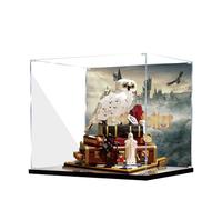 Acrylic Display Case for Lego 76466 Sorcerer's Stone - Collectors' Edition Building Set, Dustproof Transparent Box - Only Display Case, Display Box Compatible with Lego 76466 (Back Spray+Mirror B)