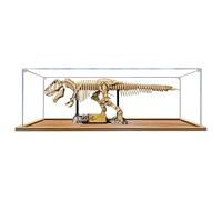 Acrylic Display Case for Lego 76968 Dinosaur Fossil Tyrannosaurus Rex, Dustproof Box, Storage Box, Transparent Box, Display Box Compatible with 76968 (Box Only) (Wooden Base 3mm)