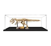 Acrylic Display Case for Lego 76968 Dinosaur Fossil Tyrannosaurus Rex, Dustproof Box, Storage Box, Transparent Box, Display Box Compatible with 76968 (Box Only) (Black Base 2mm)