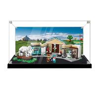 Acrylic Display Case for Lego 77056 Fu Da and Forest Museum, Dustproof Box, Storage Box, Transparent Box, Display Box Compatible with 77056 (Box Only) (3mm Painted Background)