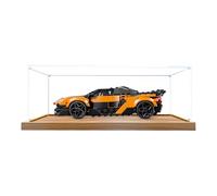 Acrylic Display Case for Lego 77257 Racing Car Set,Storage Box, Dustproof Protection Showcase, Compatible with 77257 (Display Box only, kit not Included) (Wood 2mm)