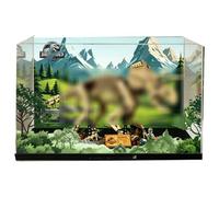 Acrylic Display Case for Lego 77985 dinosaur fossils Building Model, 3mm Dustproof Display Box, Display Case Compatible with Lego 77985 (Model Not Included) (Background C)