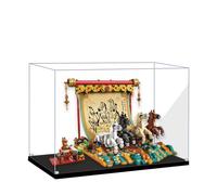 Acrylic Display Case for Lego 80119 Galloping Horses Canvas Building Set, Dustproof Transparent Box - Only Display Case, Display Box Compatible with Lego 80119 (2MM)