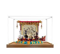Acrylic Display Case for Lego 80119 Majestic Horse and Grand Vision Building Set, Clear Display Box, Dust-Proof Display Case Compatible with Lego 80119(Model Not Included) (Wood Base 3MM)
