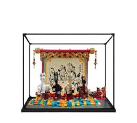 Acrylic Display Case for Lego 80119 Majestic Horse and Grand Vision Building Set, Clear Display Box, Dust-Proof Display Case Compatible with Lego 80119(Model Not Included) (Alloy Frame Black Base)